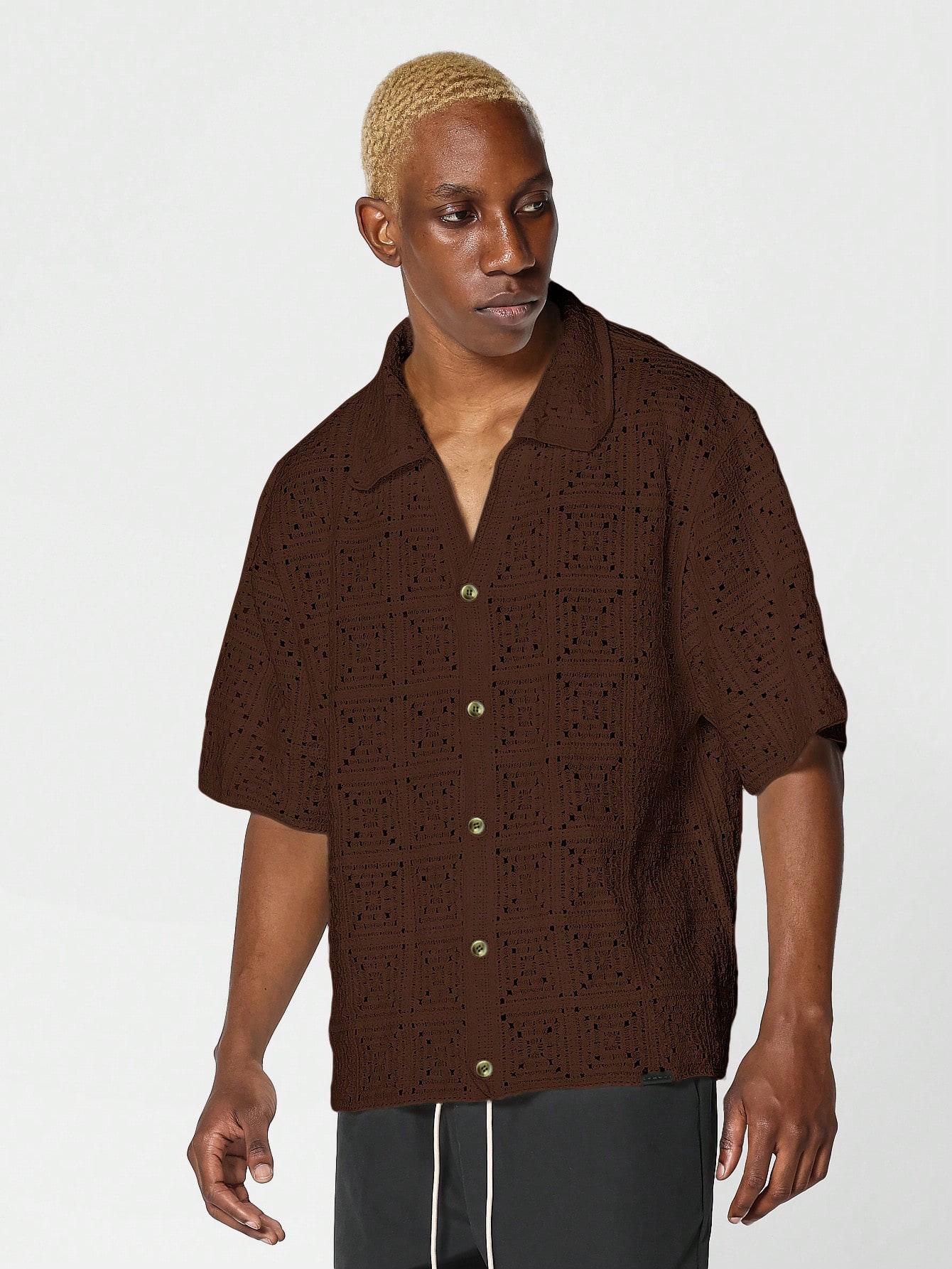 ★UMAMUNG★Light cotton button pulloverユニセックスス アストロキャット 8bit｜Tシャツ｜ユニセックス｜グラニフ