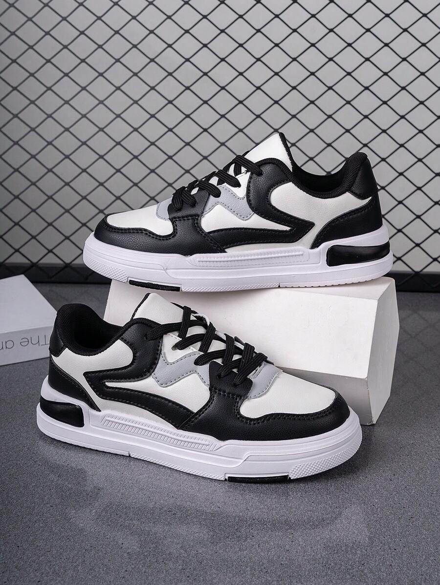Zapatillas clásicas en blanco y negro para jóvenes en primavera/otoño, y versátil con correas y superficie fácil de usar, adecuadas para el desgaste diario, con suela antideslizante, perfectas para estudiantes que vuelven al colegio o mejores amigos para zapatos deportivos