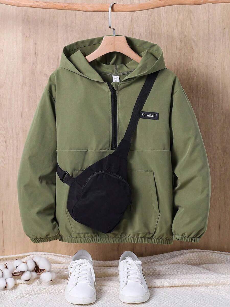 Lässig Kapuzenjacke für Teenager Jungen mit Taschen, im amerikanischen Stil