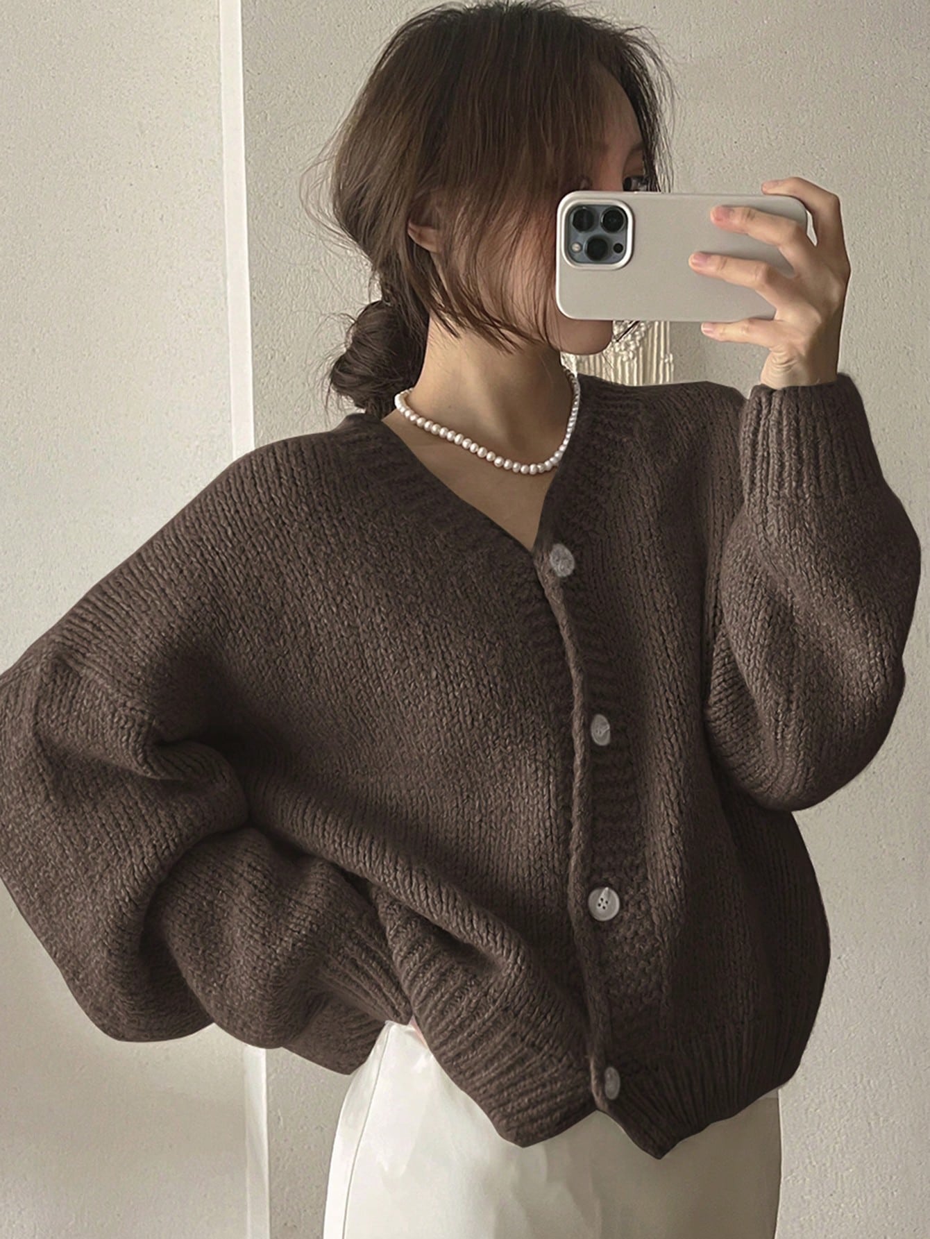 トップス MASU 22ss MELANGE LOOSE CARDIGAN Women Cardigans｜DAZY