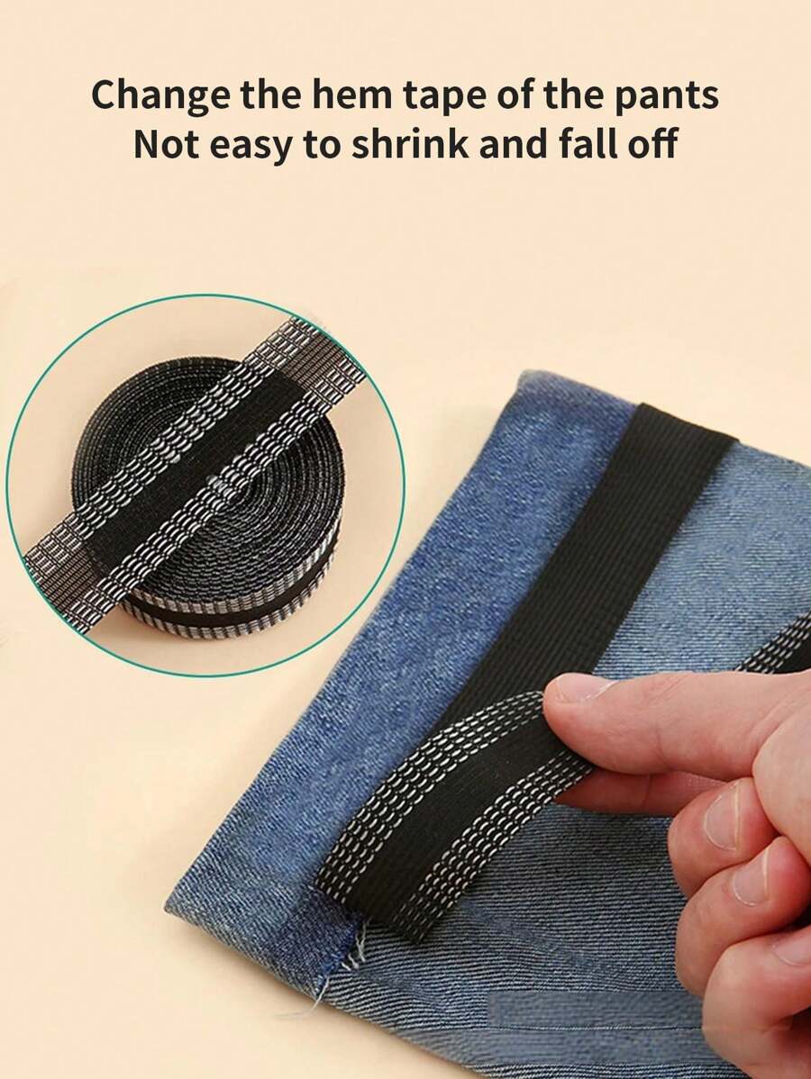 1 pièce Bandes de modification des bords du pantalon (1m/2m/3m/5m/10m), bande adhésive pour raccourcir le bas du pantalon, ruban auto-adhésif pour ourlet de pantalon pour pantalons, jeans et costumes, ruban à repasser lavable pour ourlet de vêtements, accessoires de couture DIY - transformez facilement votre pantalon pour en faire un cadeau de Noël