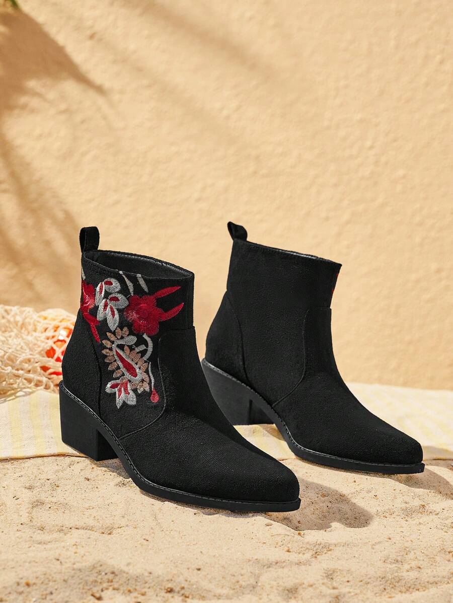 Styleloop Botas de tobillo de moda para mujeres, botines cortos y sencillos de otoño