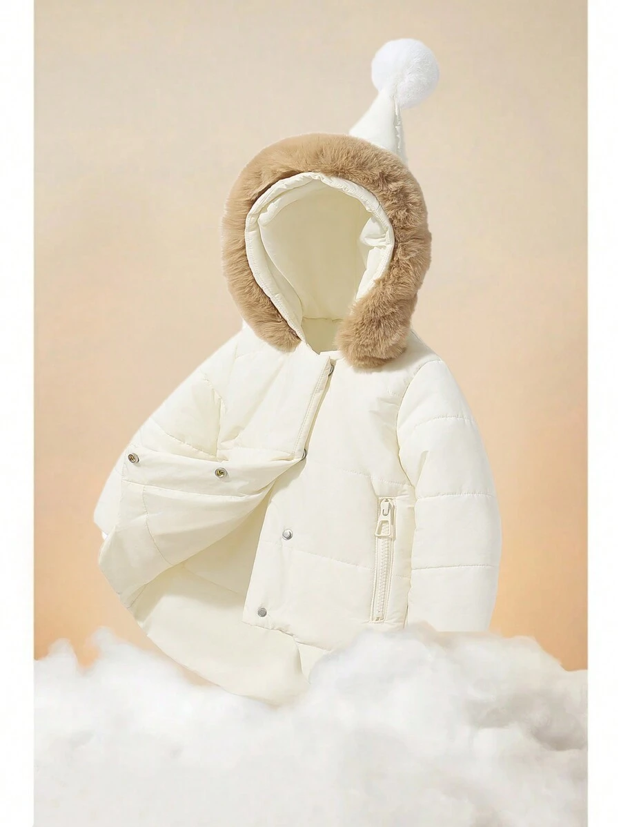 SHEIN Cappotto imbottito caldo e spesso, adatto per l'uso quotidiano casual, adatto per bambini piccoli unisex, adatto per autunno/inverno all'aperto