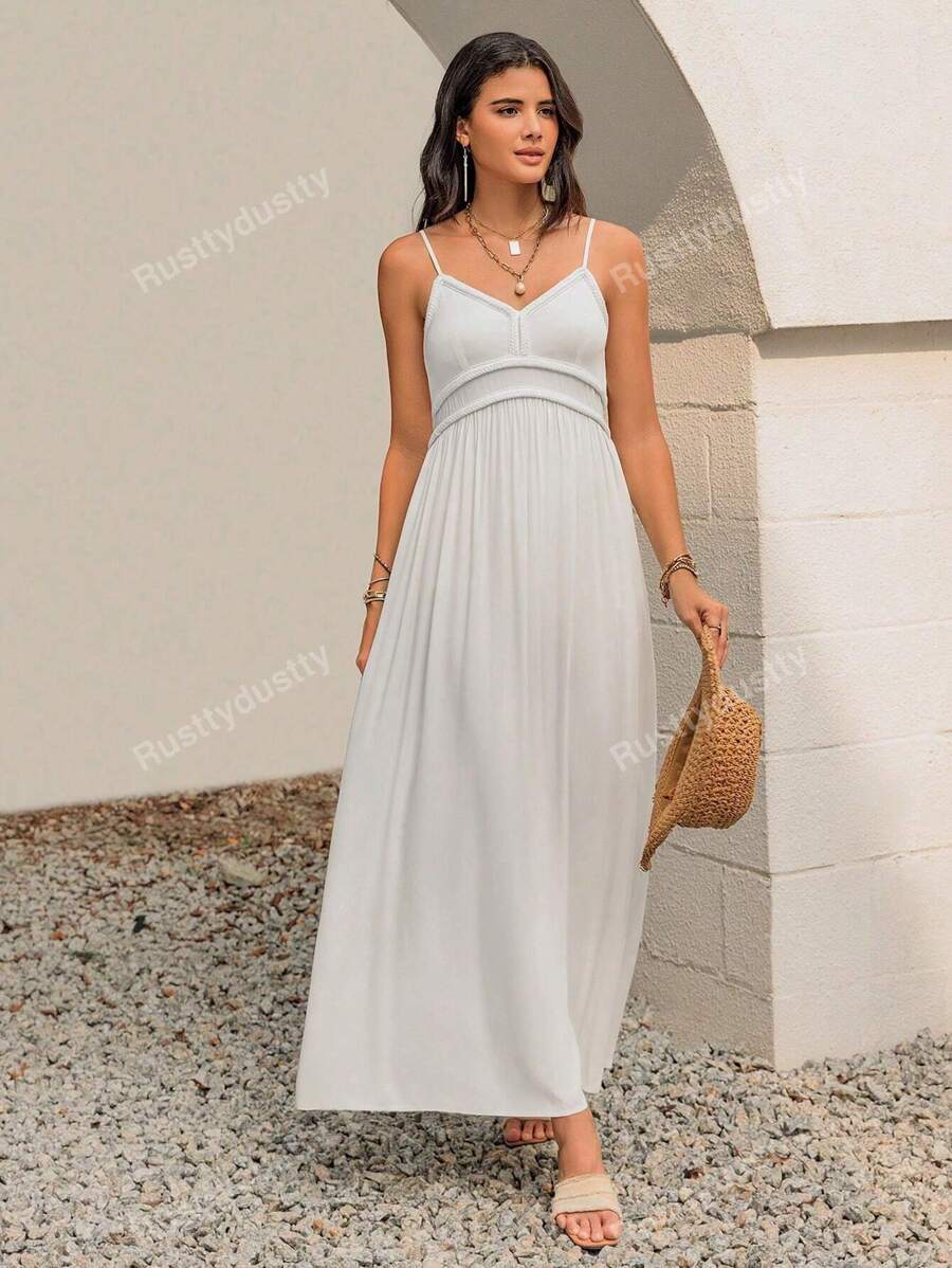 Rusttydustty Bohemian Wit Halter Casual Vakantie Lange Damesjurkenboho Pasen Strandoutfits Hawaii Coachella Muziekfestival Tropische Vakantie