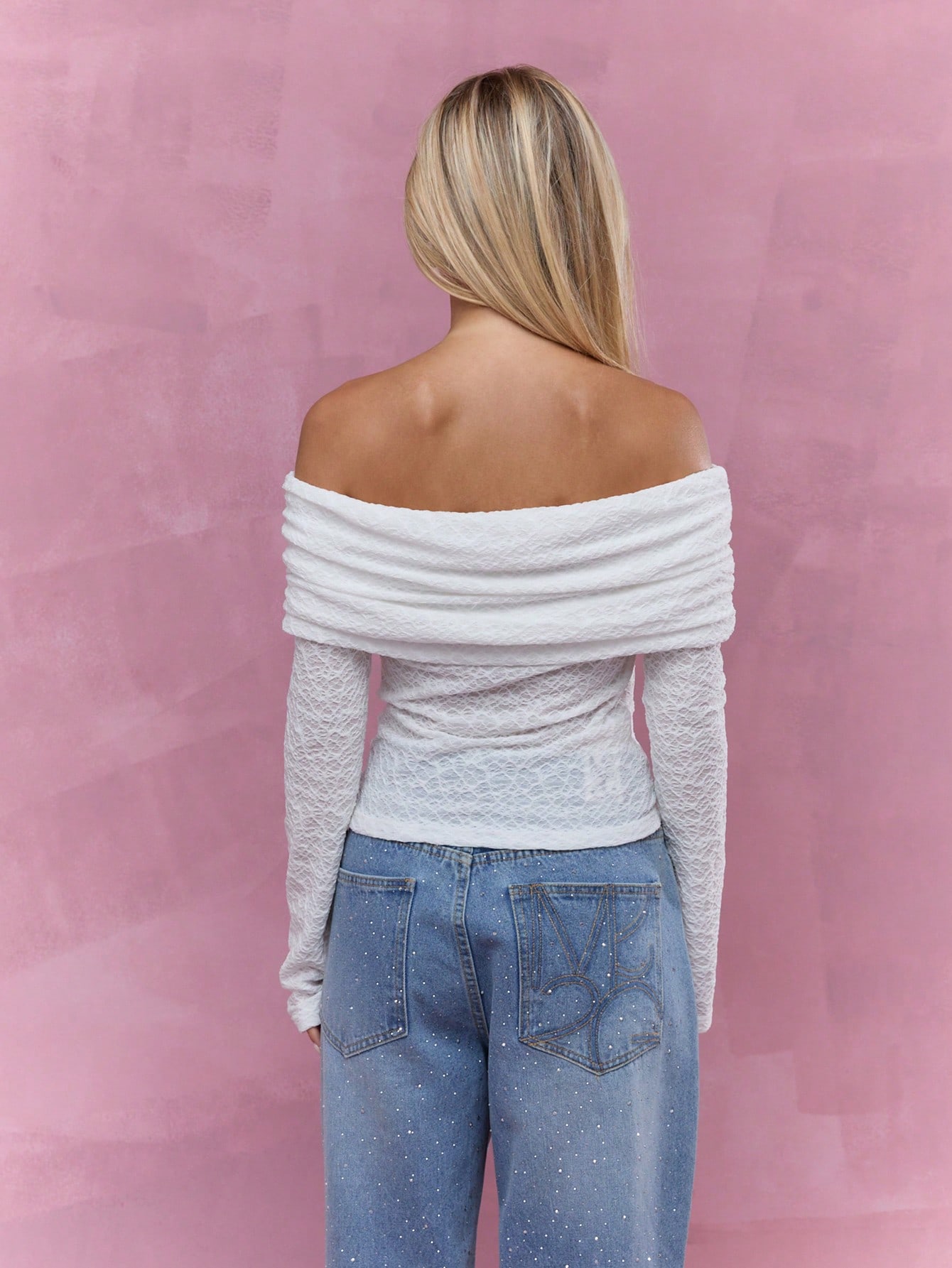 [POLYSOOEM] RUCHED CHECK OFF-SHOULDER TOP /追跡付 Polysooem Ruched Check Off-Shoulder Top - Brown | 하이츠스토어
