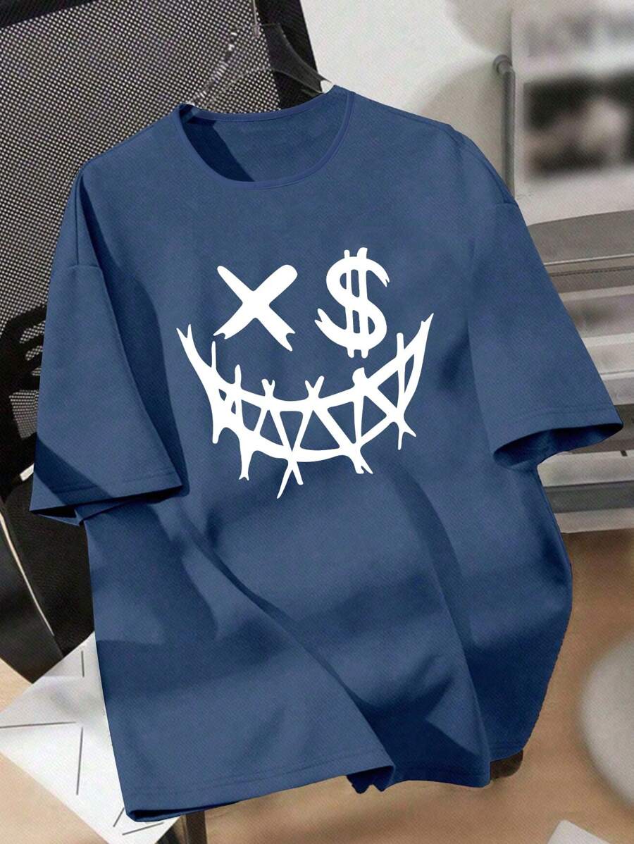Teen Boy Round Neck Printed Summer Short Sleeve T-Shirt