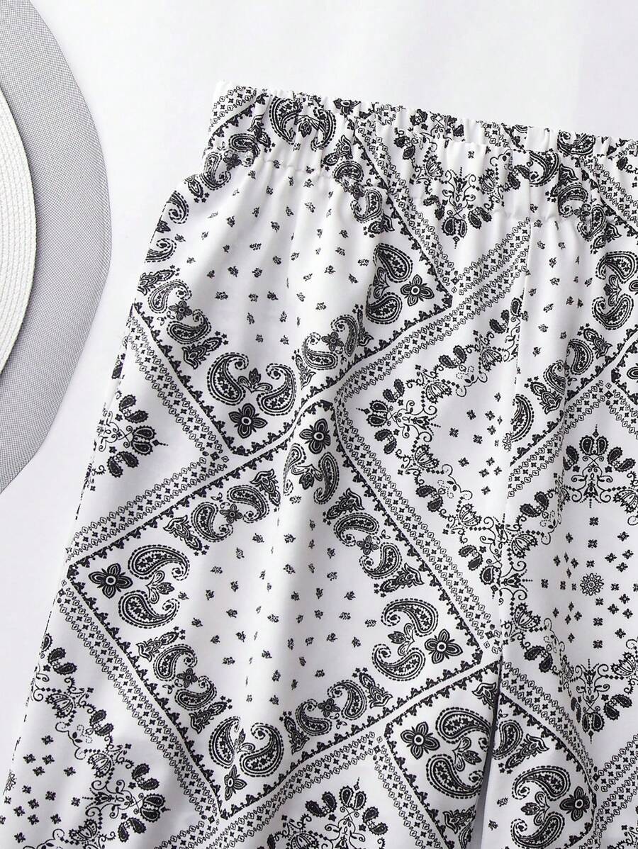 EMERY ROSE Pantalones sueltos estampados de talla grande, adecuados para el Ramadan