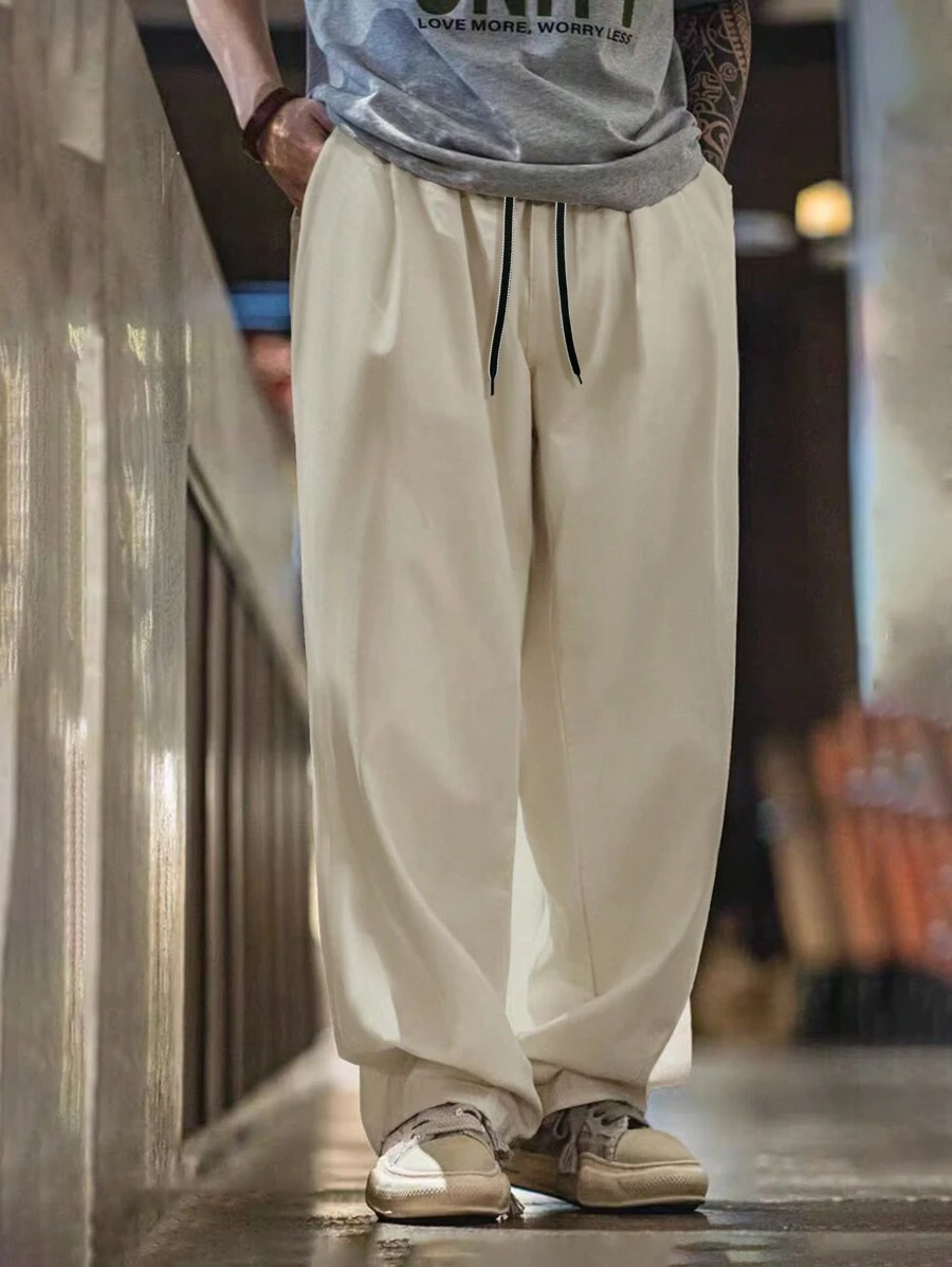Manfinity Hypemode Pantaloni casual da uomo con coulisse, design semplice per l'uso quotidiano, Back to School