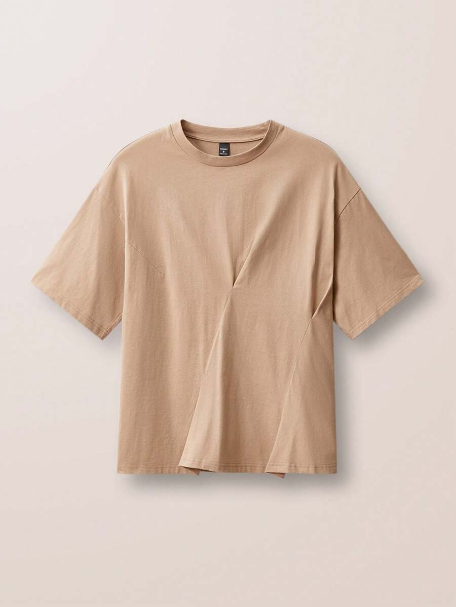 Manfinity INSISELF Camiseta casual de cuello redondo de manga corta de punto para hombre, adecuada para el uso diario en verano