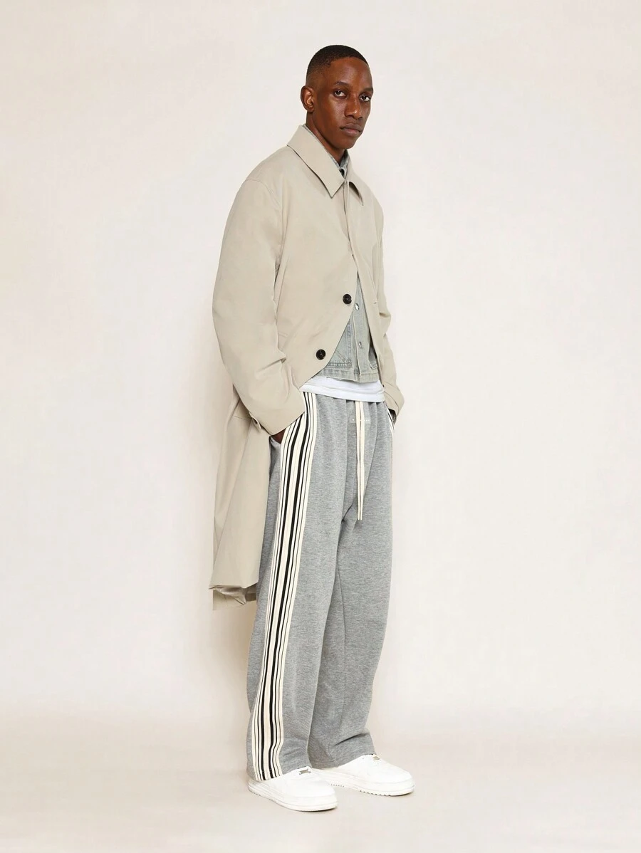 SUMWON Klassieke lange trenchcoat met knoopsluiting, professionele zakelijke bovenkleding, winter- en herfstkleding, verfijnd, op maat gemaakt ontwerp, lichtgewicht reisjas