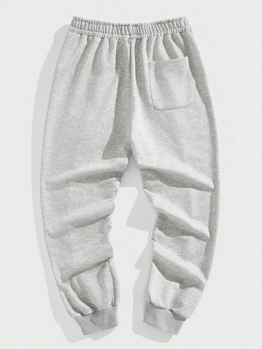 Manfinity Hypemode Men's Casual Letter Tape Patchwork Cuffs Sweatpants