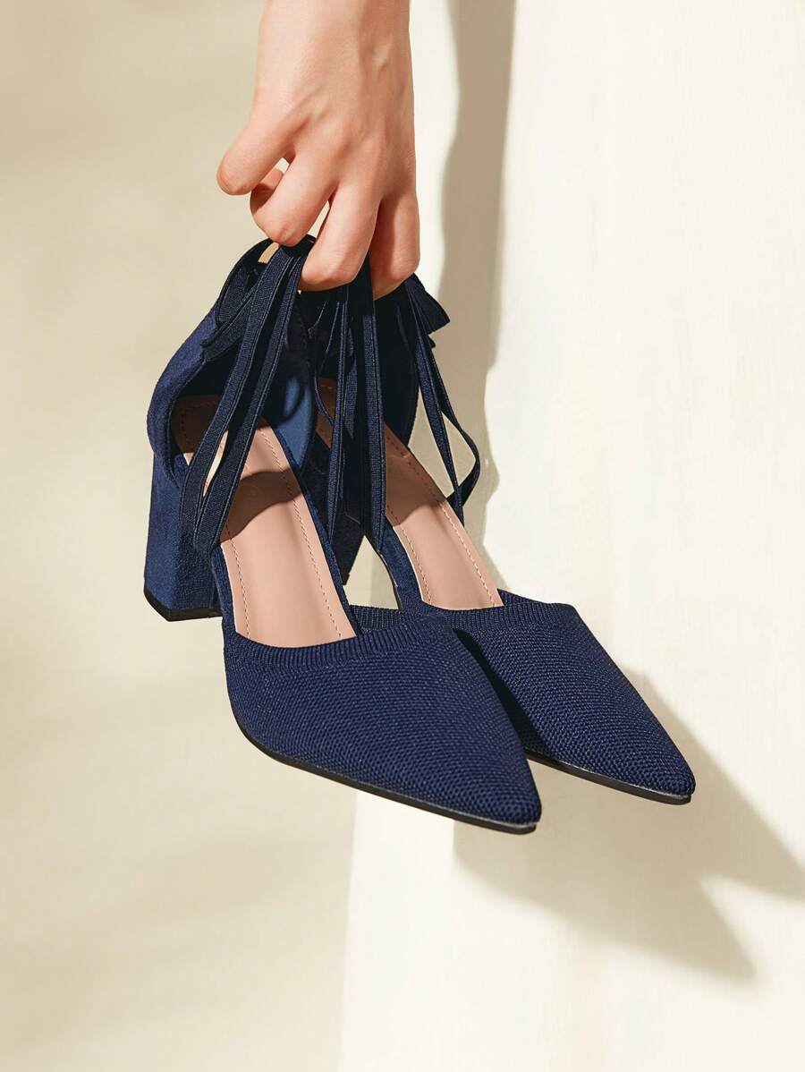 CUCCOO BASICS Zapatos de tacón minimalistas de punta fina con correa de tobillo para zapatos de verano de vacaciones, zapatos elegantes de tacón para el regreso a la escuela, zapatos de estudiante universitaria, zapatos de Navidad, otoño y Año Nuevo