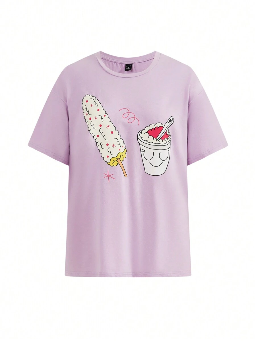 Andonella Camiseta de manga larga y corte holgado con cuello redondo para mujer artista, camiseta gráfica, para vacaciones, primavera, festivales