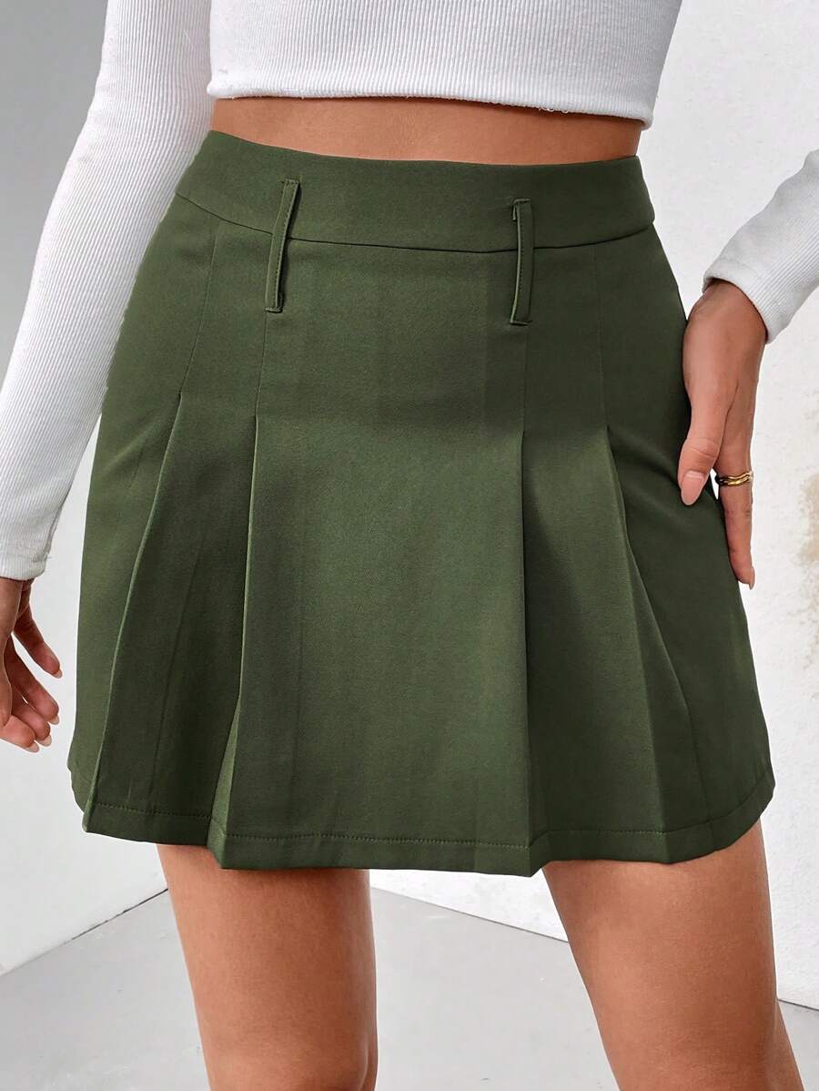 SHEIN LUNE Falda casual minimalista de unicolor para mujeres