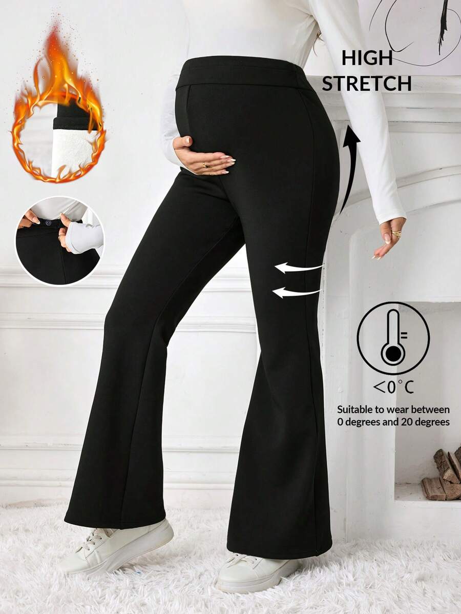 SHEIN Maternity Women's Yoga Pants High Waist Stretch Pants Tummy Control Workout Pants