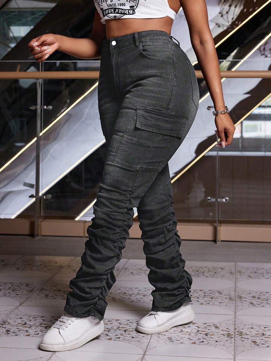 SHEIN SXY Plus-size sexy slim fit jeans
