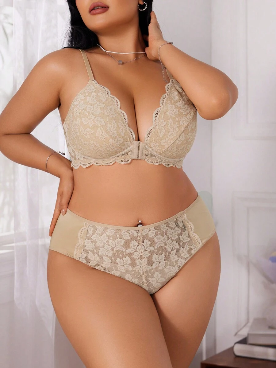 2 sztuki/zestaw Plus Size Lace Shell Edge Camisole Underwear