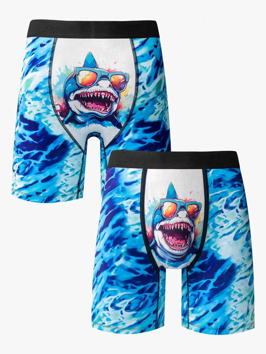 Calzoncillos tipo bóxer con estampado para hombres