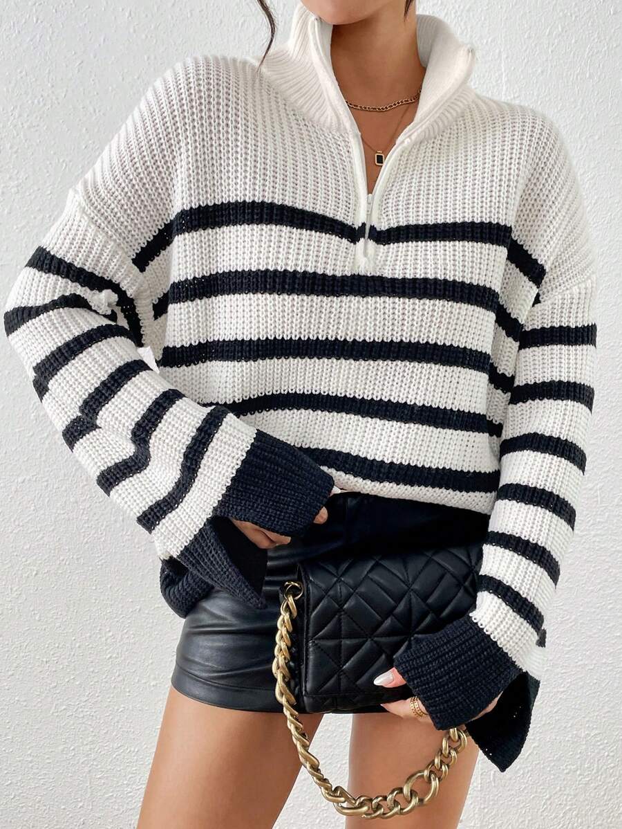SHEIN Privé Elegante en chique casual gestreepte trui voor dames