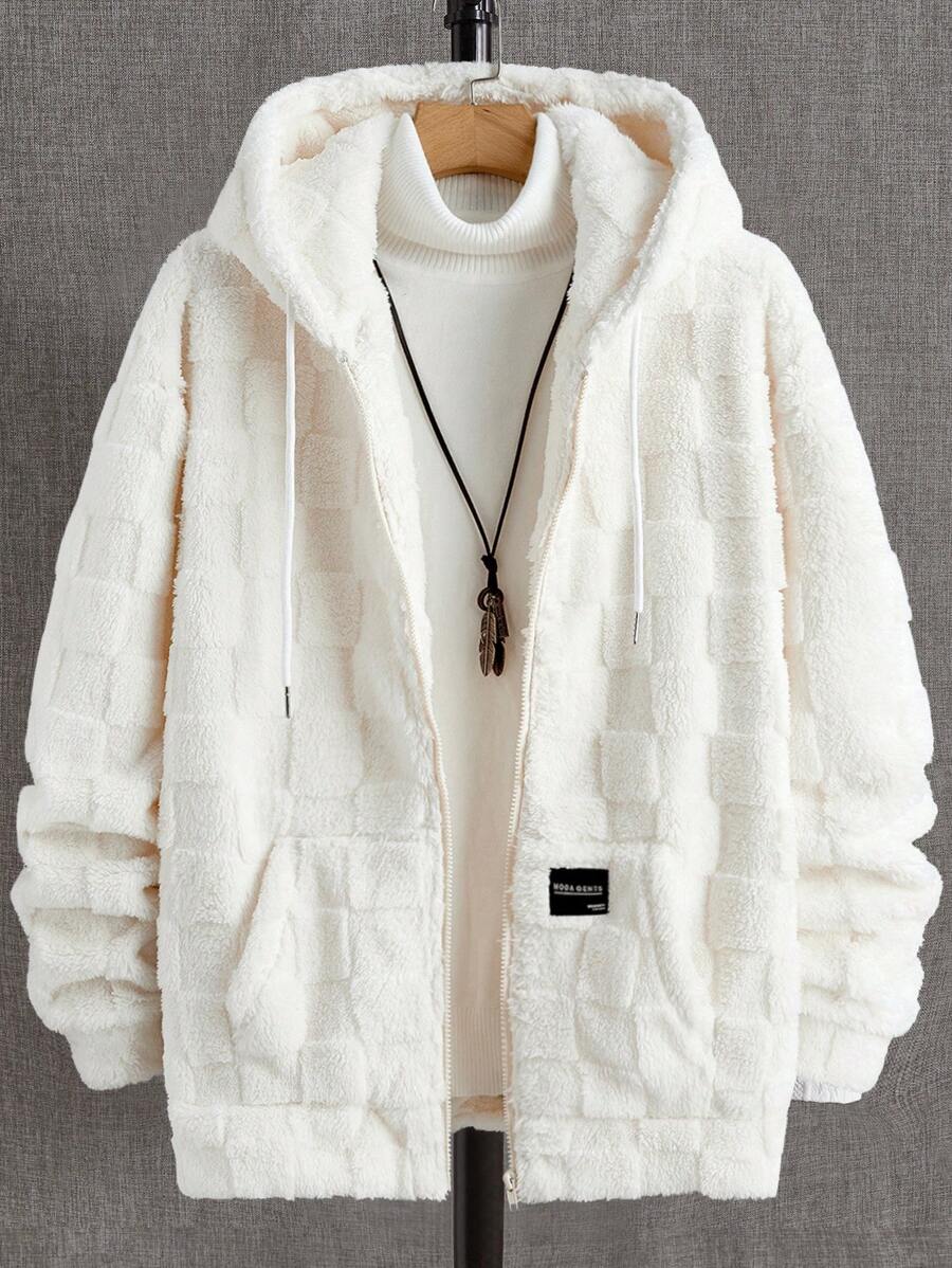 Manfinity VCAY Men's Knit Loose Drop Shoulder Casual Hoodie Sweatshirt Sweatshirt, Suitable For Autumn And Winter