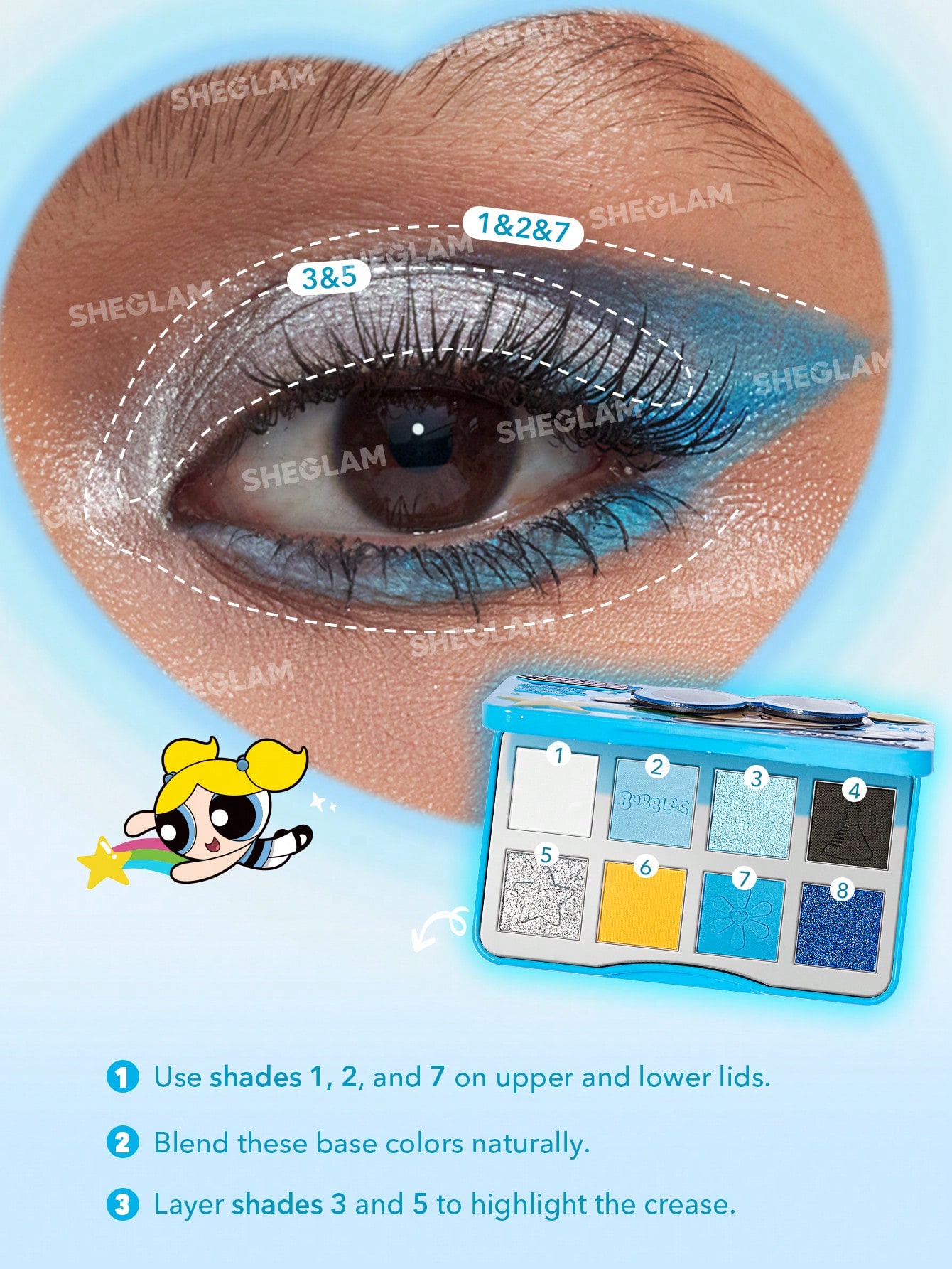 The Powerpuff Girls X SHEGLAM The Professor's Girls Palette-Joy