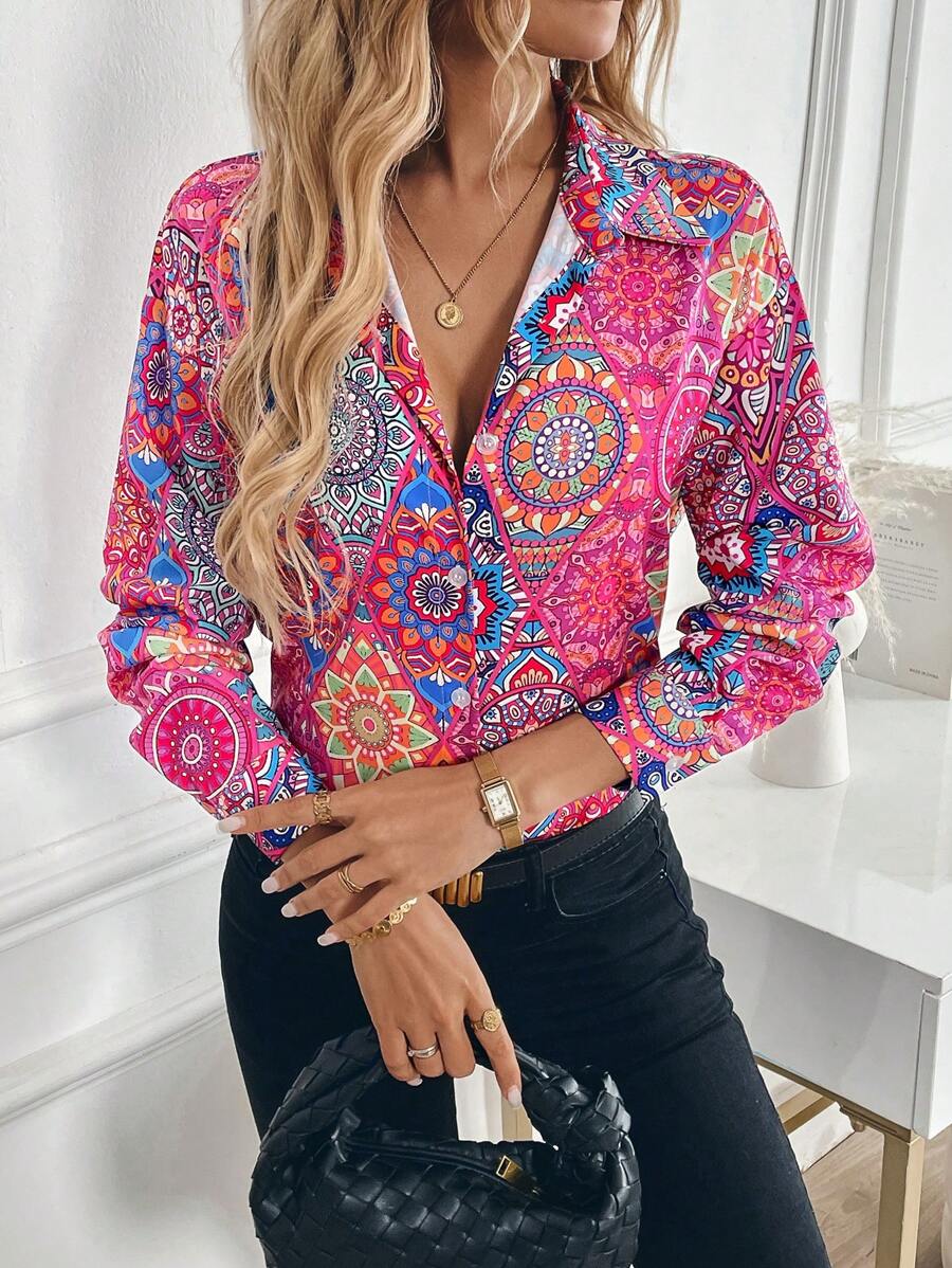 Chiquease Women's Long Sleeve Casual Shirt, Casual Wear For Outings And Commuting