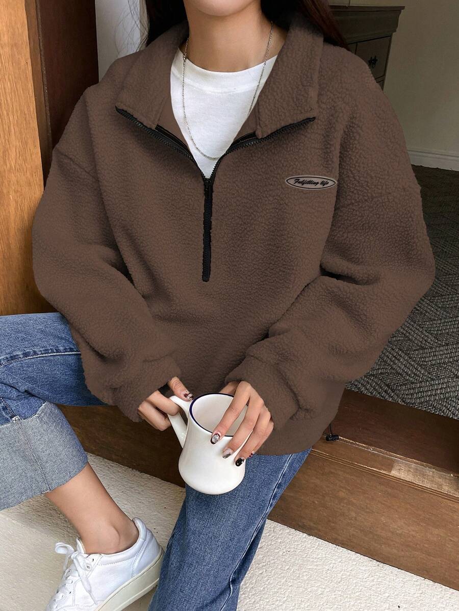 DAZY Sudadera con capucha de terciopelo desmontable de otoño e invierno casual