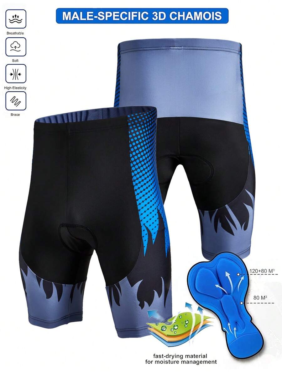 Manfinity Riding Polka Dot Muster Lässig Fitness Radfahren Shorts Bikeshorts