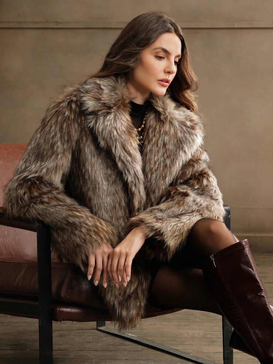 Anewsta Women's Fluffy Fluffy Jacket