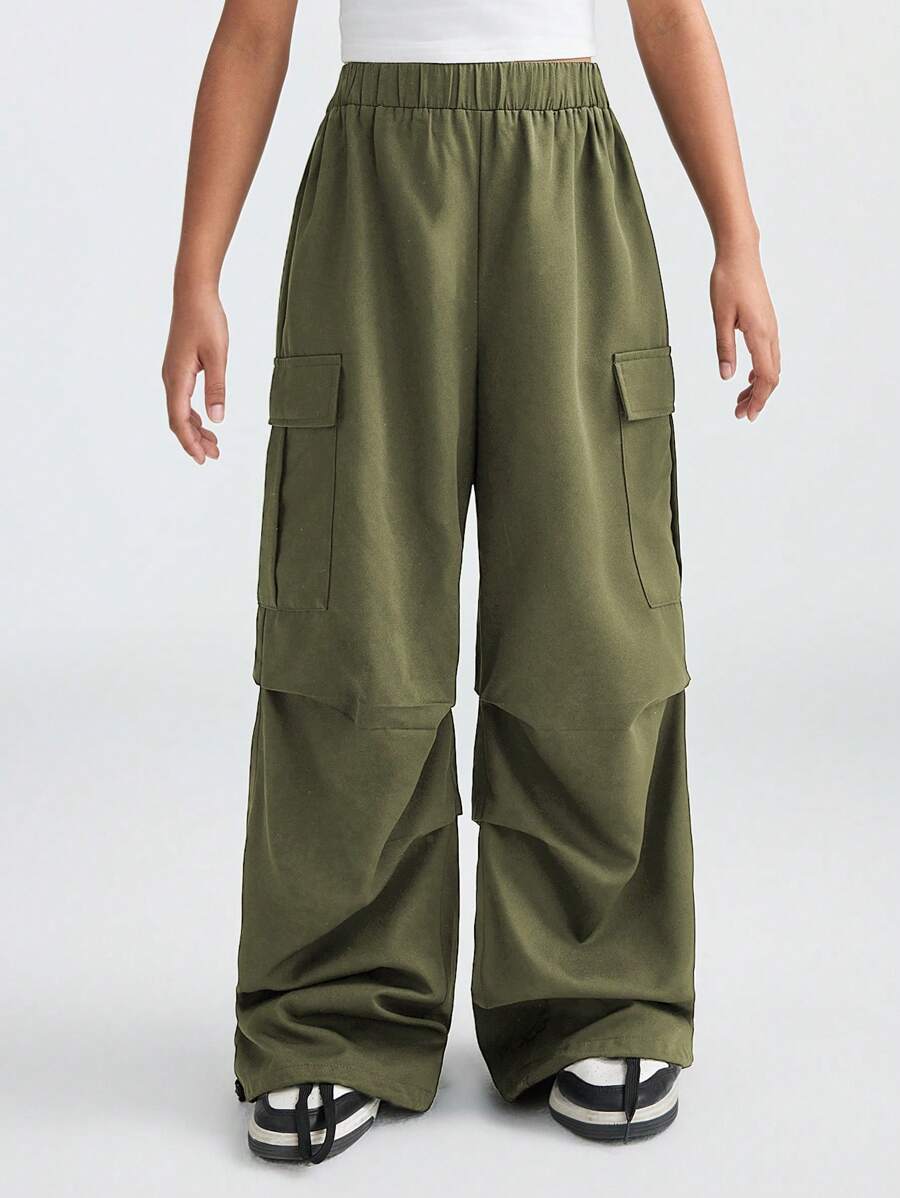 Coolane Kids Tween Girls' Casual Loose Fit Wide Leg Pants, Oversized