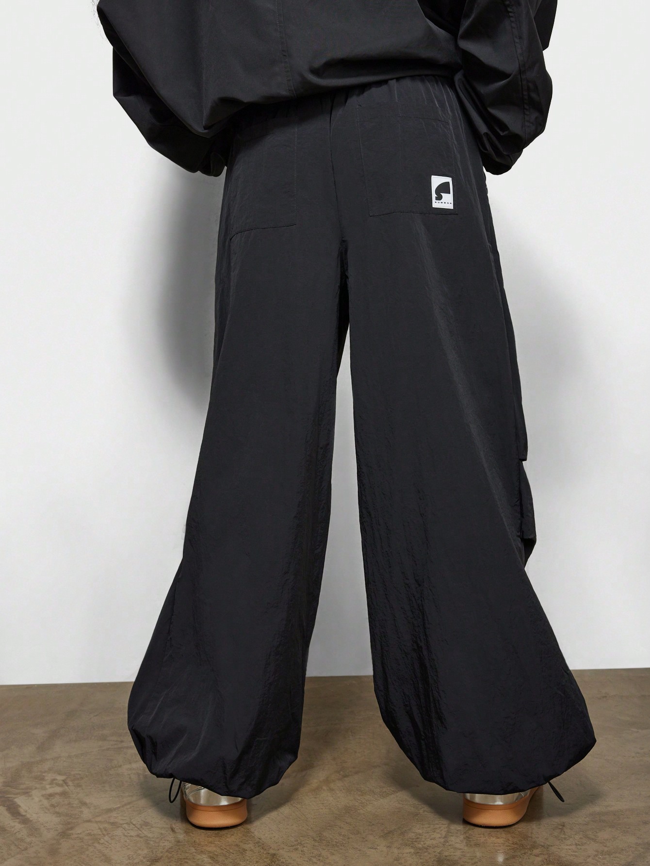 【BAON】[unisex] Nanei Summer String Parachute Banding Pants SUMWON WOMEN Parachute Adjustable Hem String Pants With
