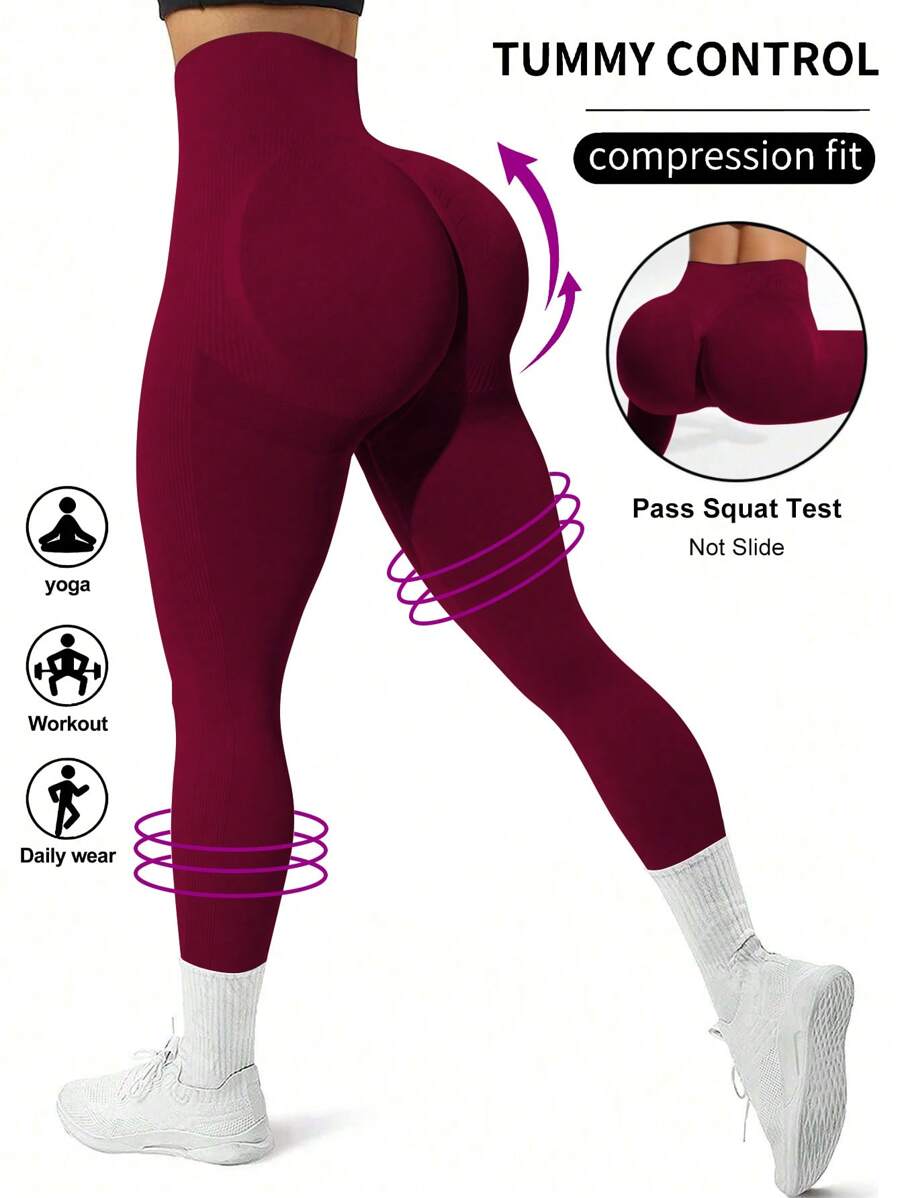 SHEIN Yoga Basic Seamless High Waisted Yoga Leggings For Chinese New Year