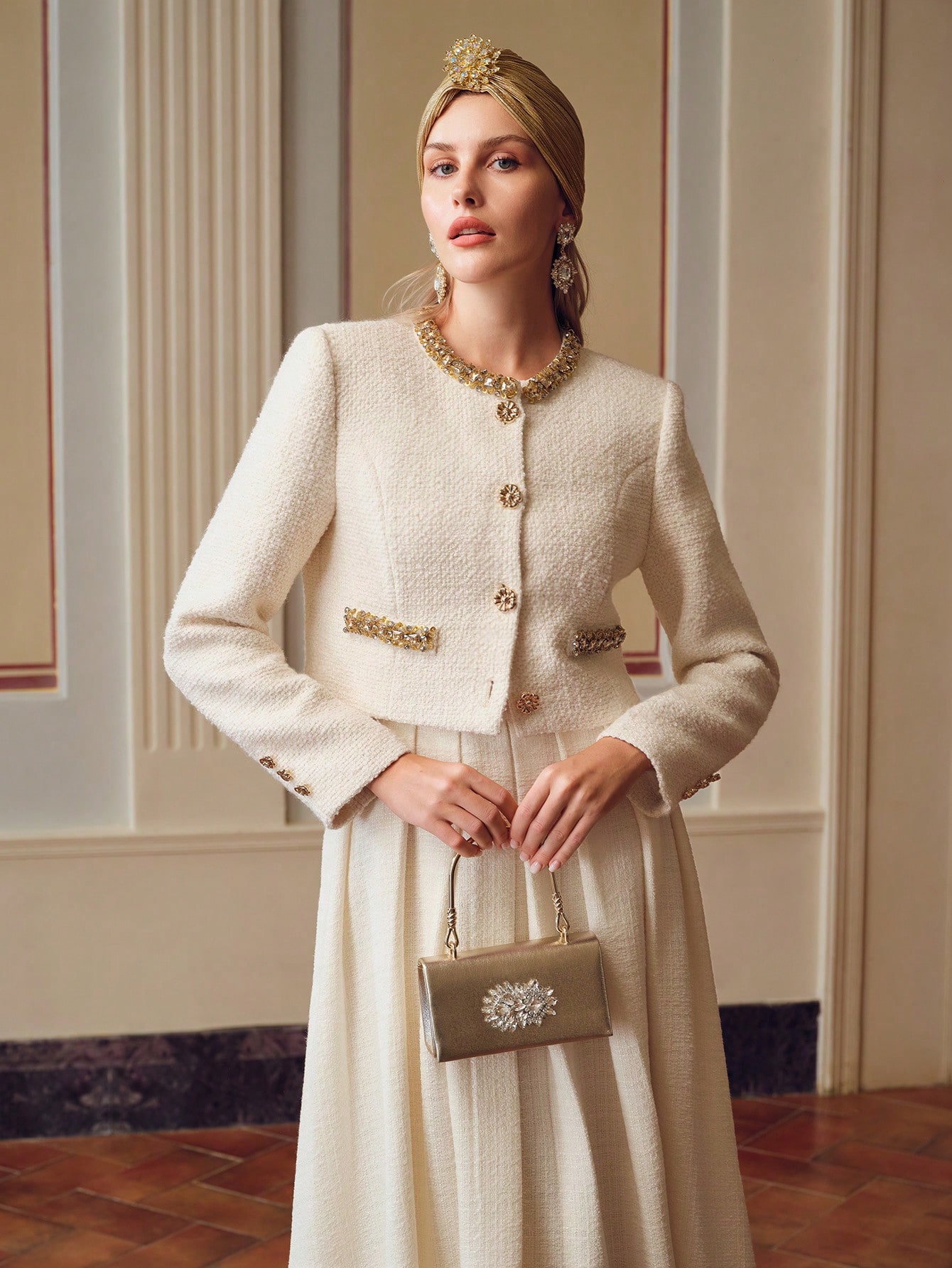 melt the lady cropped tweed jacket wh×bk Cropped Tweed Sweater Jacket | White House Black Market