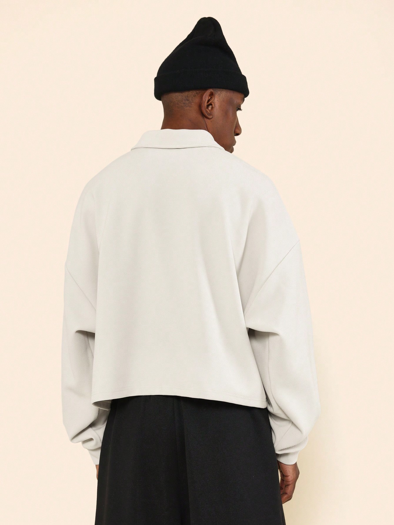 Crop Long Sleeve Super Premium Heavyweight Essential Waffle