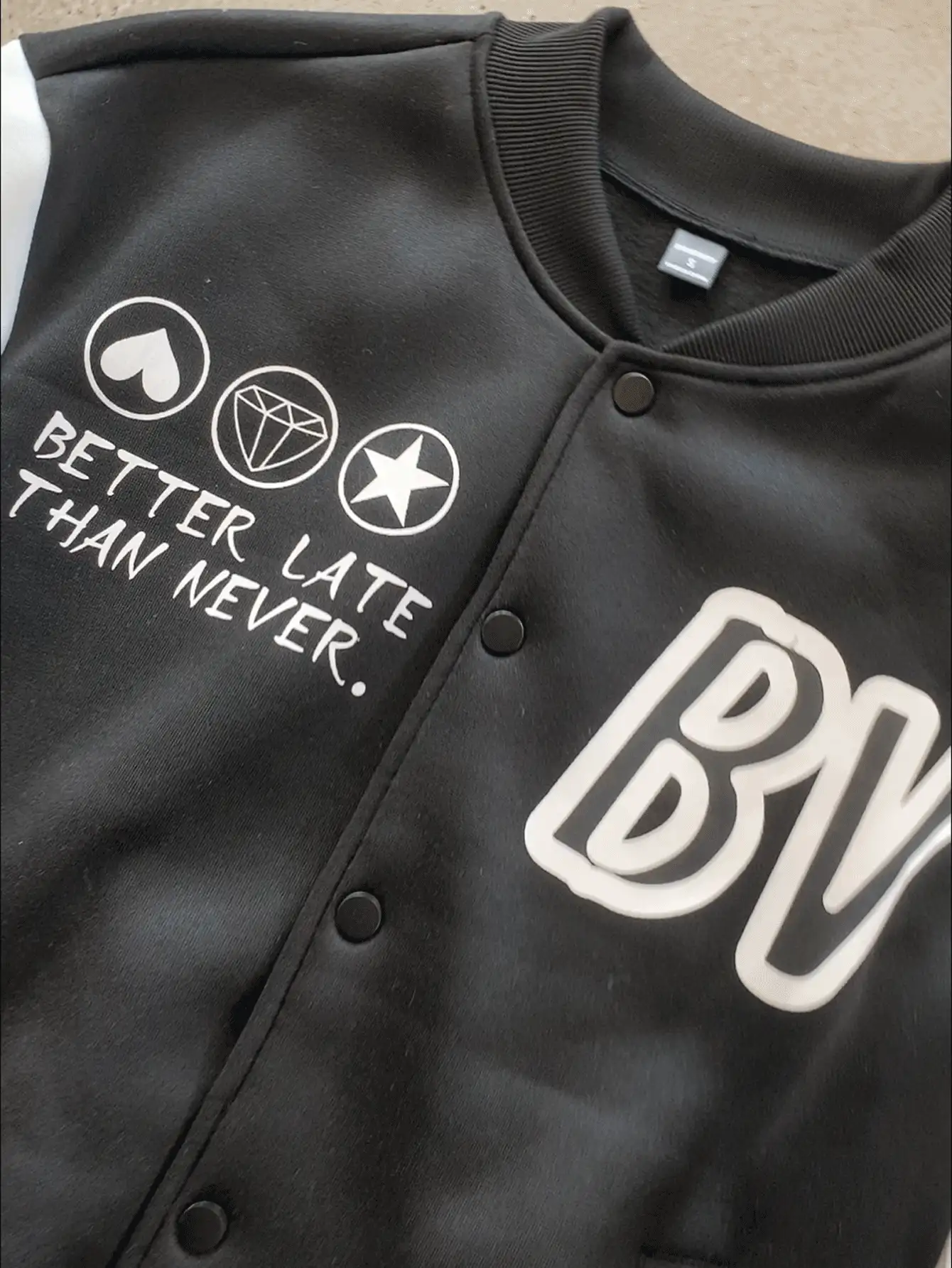 PAVTROS Manfinity Streetrush Men's Autumn/Winter Casual Color Block Letter Print Thermal Lined Jacket, Going Out Graphic Baseball Long Sleeve Back To School Color Block Jacket, For Friends, Husband, Boyfriend Gifts