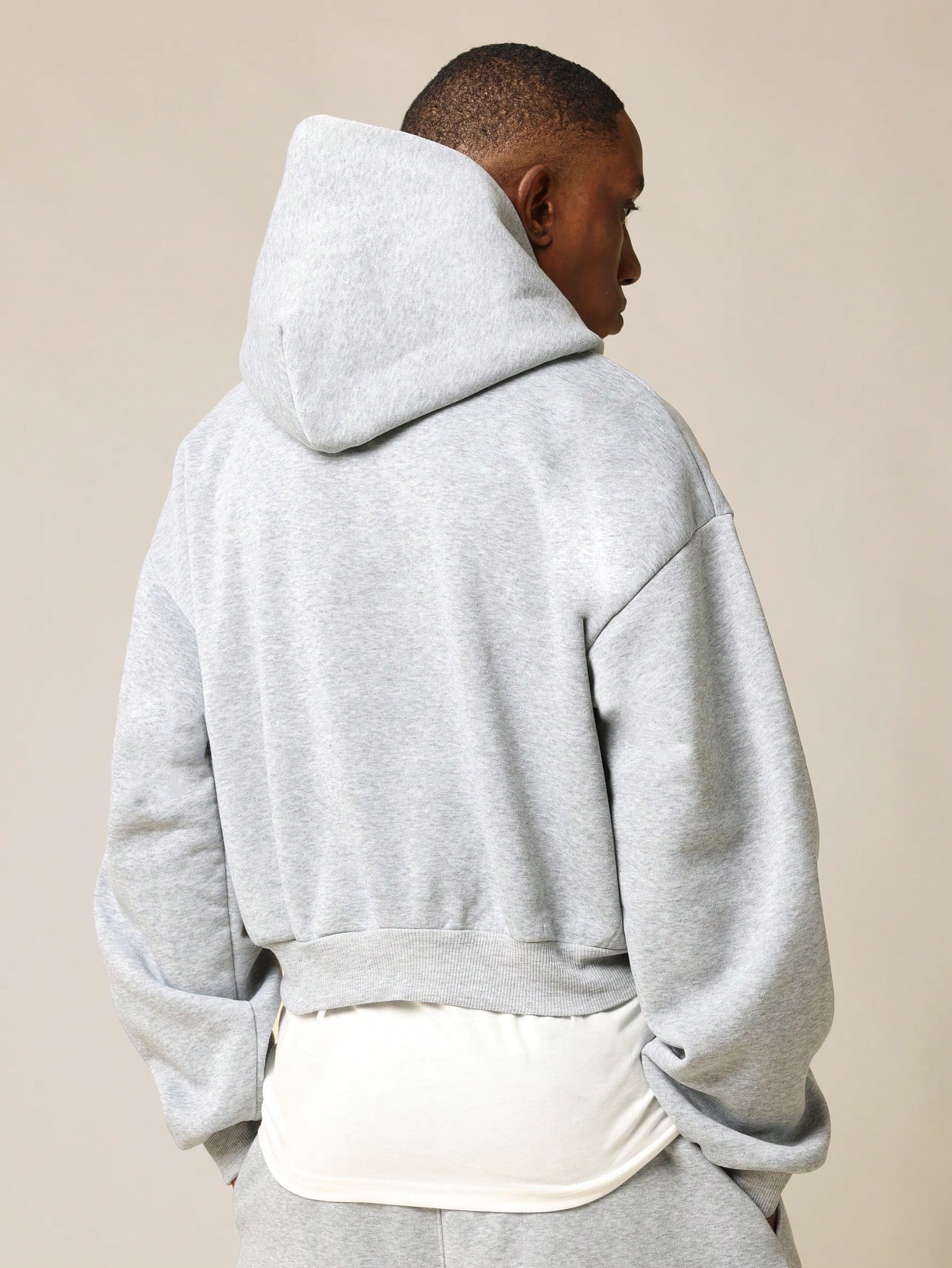 スウェット・トレーナー STONE  Hoodie with pouch pocket Essential Heavyweight Oversized Drawstring Centre Pocket