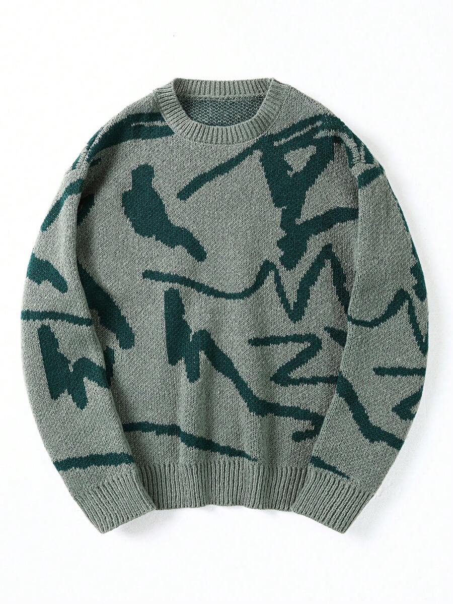 Pull tricoté col rond décontracté pour adolescent, convient pour le printemps, l'été, l'automne, la rentrée scolaire, style streetwear ample, pour la maison, les sorties, les fêtes, l'école