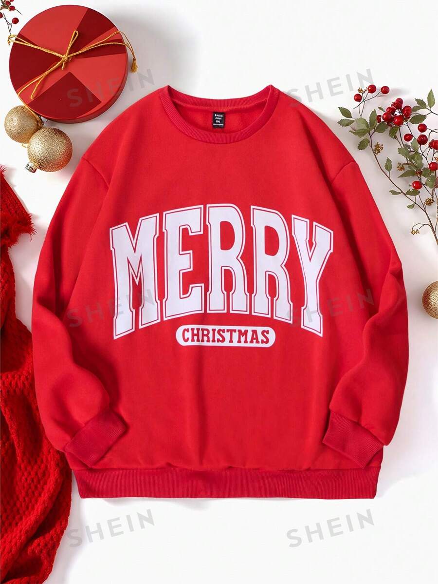 Sudadera de mujer de cuello redondo de marca, estilo callejero holgado de talla grande, estilo minimalista casual, con estampado de letras, cálida para el invierno