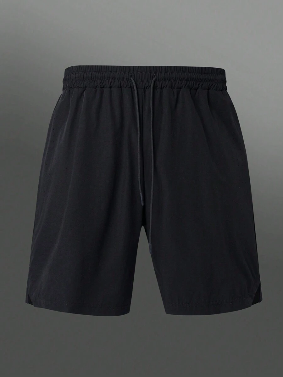 Manfinity Sport Streetwear Boyfriend Style Men's Letter Printed Drawstring Waist Sports Shorts