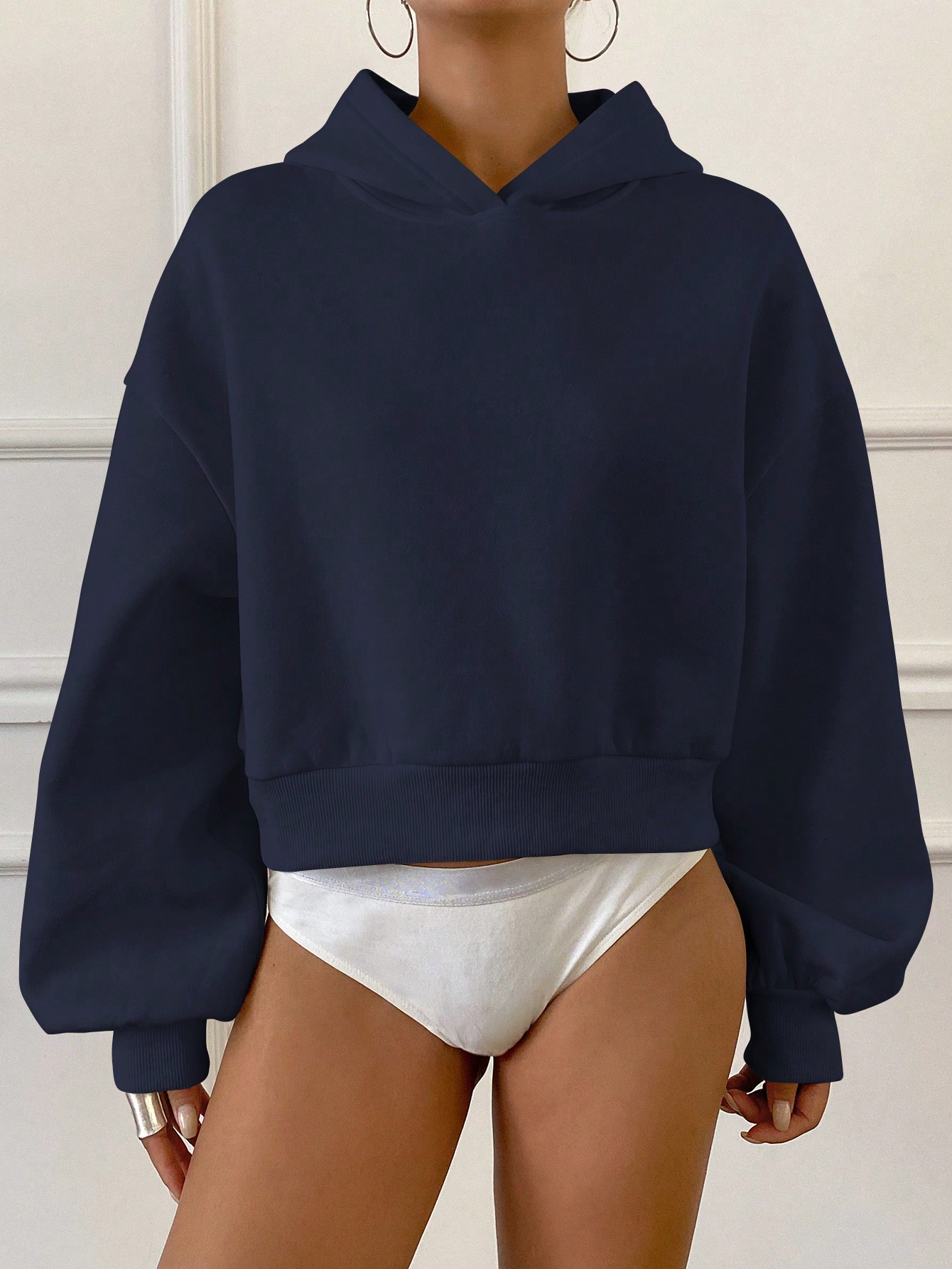 スウェット・トレーナー 3 TAP Thanks Daily Crop Sweat Shirt (5color) Women Sweatshirts｜DAZY