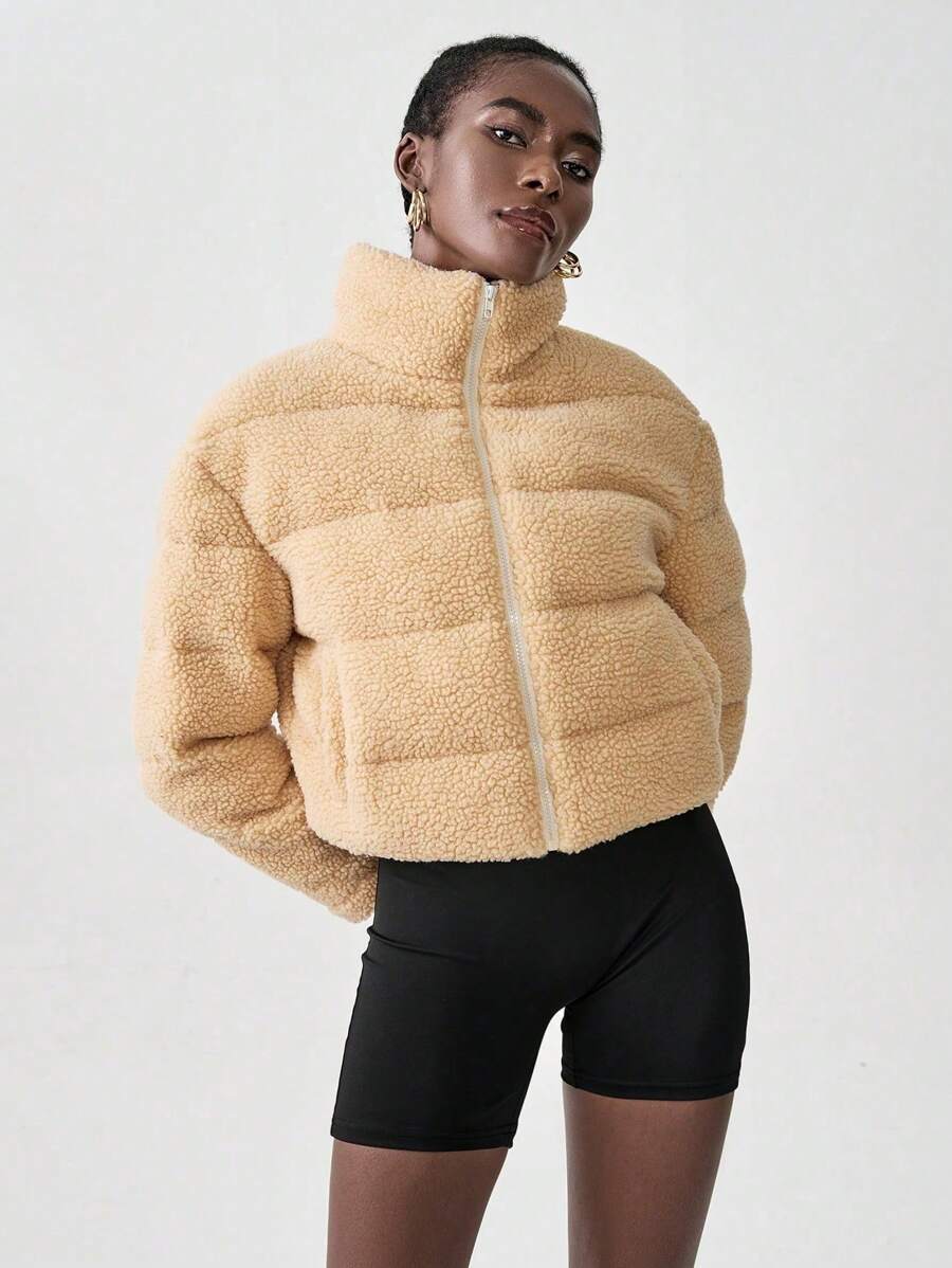 Lumivelle Women's Minimalist Warm Padded Padded Coat Clothes Winter