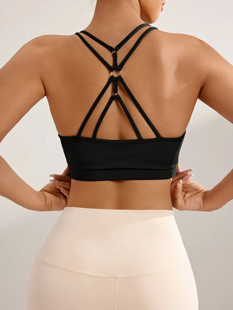 Slayoga Sexy Crisscross Back Yoga Sports Bra