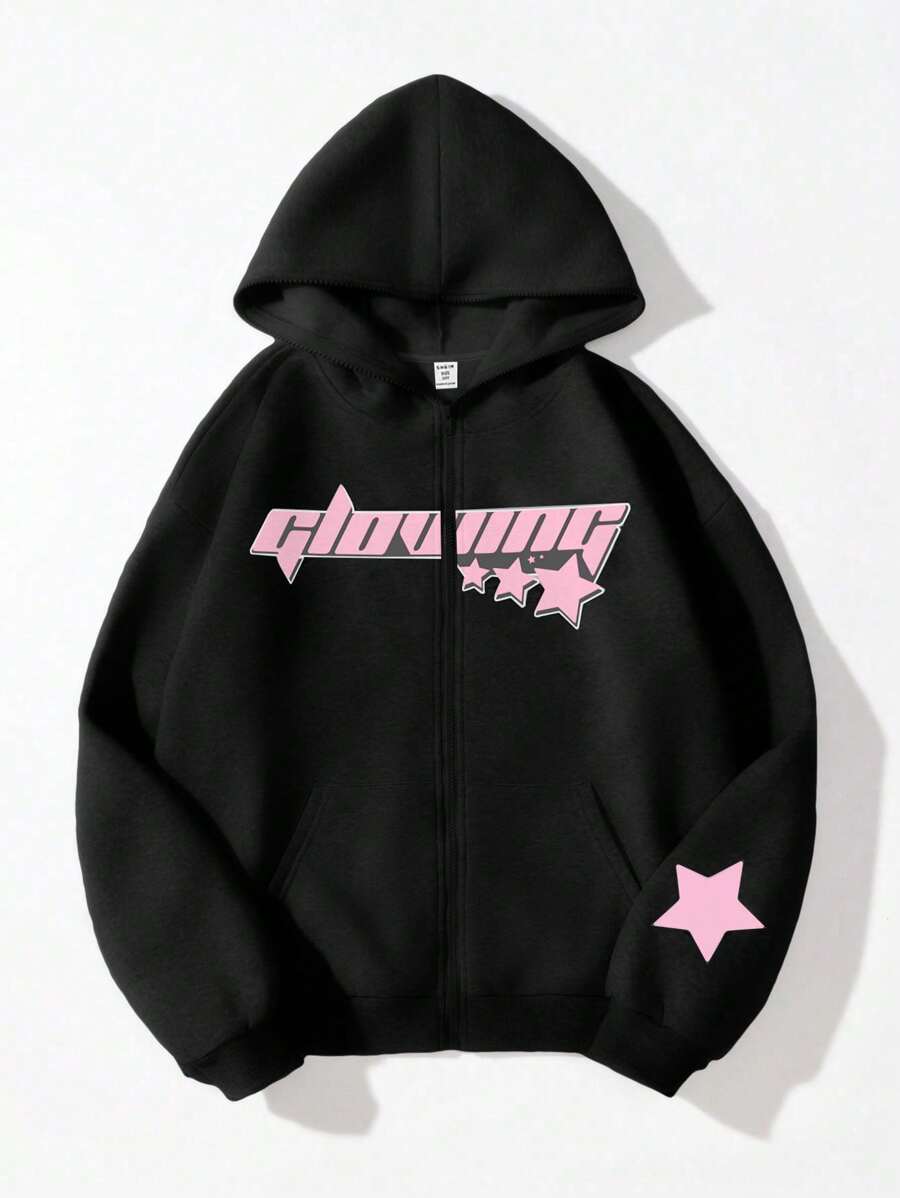 Sudadera de punto con capucha de manga larga informal para niña preadolescente, apta para uso diario en otoño/invierno