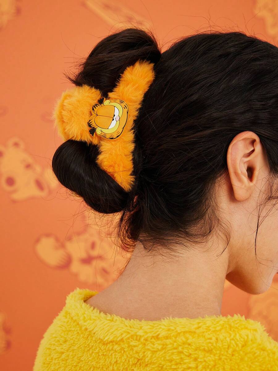 GARFIELD X SHEIN 1pc Black Gold Deathly Hallows Geometric Pattern Hair Claw, Gifts, Hair Jaw Clip, Hair Clamps, Hair Clutch, Hair Catcher Clip