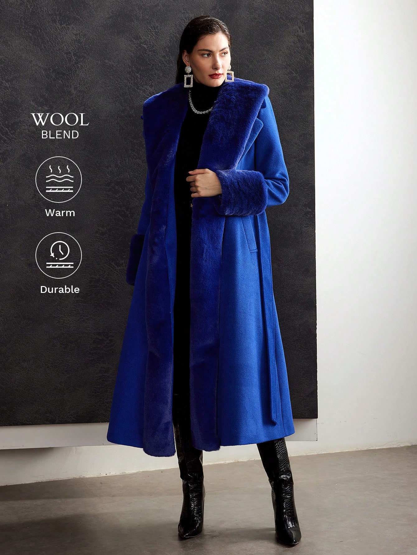 【新品】MANOF WOOL BEAVER 3WAY COAT WOOL-BLEND FAUX FUR COAT｜Motf