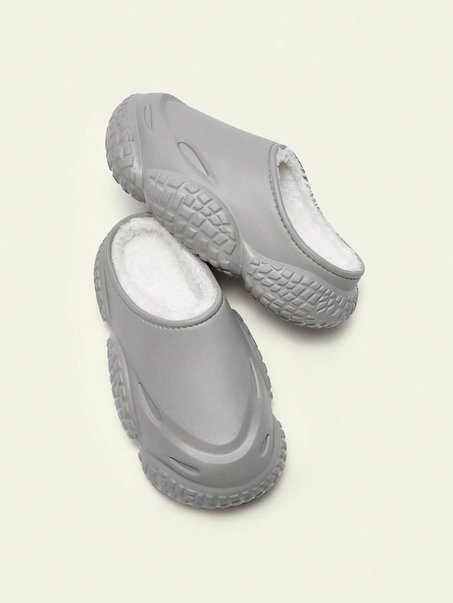 CUCCOO Quty Women's Solid Color Thermal Lined Winter Indoor Slippers