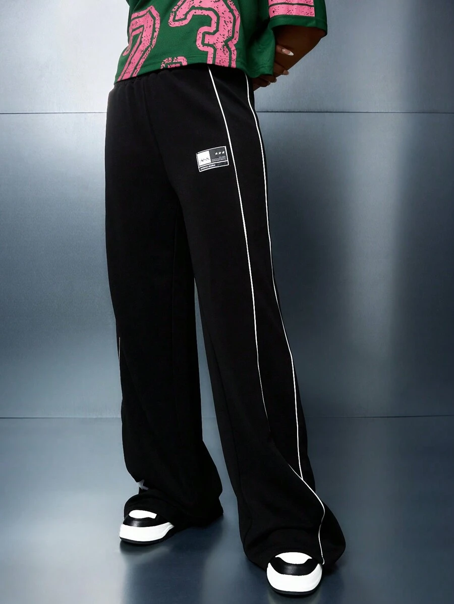 SUMWON WOMEN Athletic Side Stripe Jogger Pants Premium Performance Track Style Sports Workout Athleisure Sweatpants Retro Streetwear Fall Winter Collection