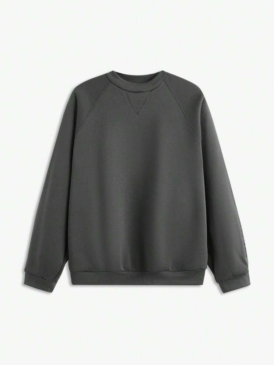 AKNOTIC Business Casual Men's Loose Fit Round Neck Casual Long Sleeve Pullover Sweatshirt, Suitable For Autumn/Winter