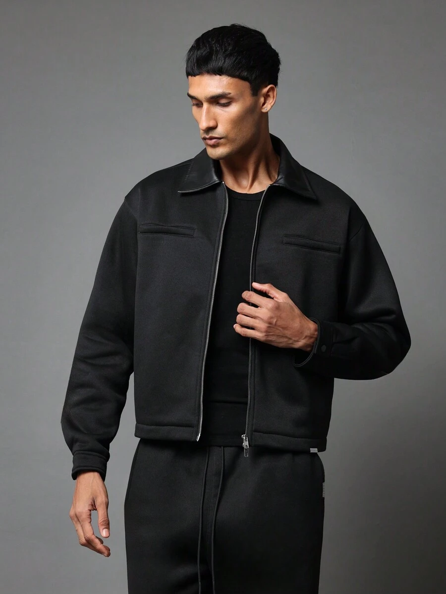 SUMWON Kurtka sportowa z neoprenu Premium Performance Athletic Zip Up Zima Jesień Wiosna Track Trening Trening Odzież wierzchnia Warstwa kołnierza
