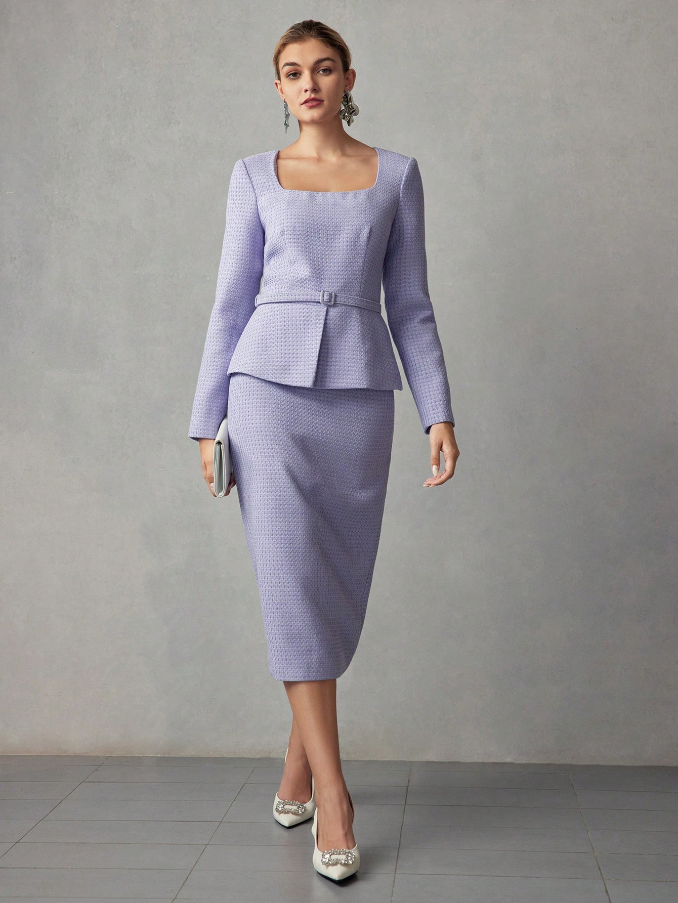 ワンピース Classic Tweed Belted Dress ワンピース Classic Tweed Belted Dress ワンピース Classic Tweed